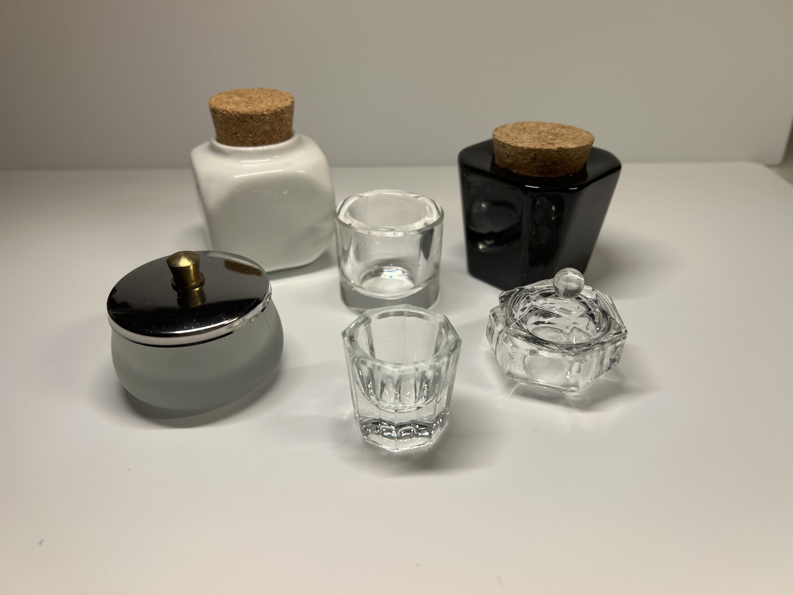 1PC Crystal Glass Acrylic Acrylic Powder Liquid Nail Cup Dappen Dish Lid  Bowl Cup Holder Equipment Nail Tools - AliExpress