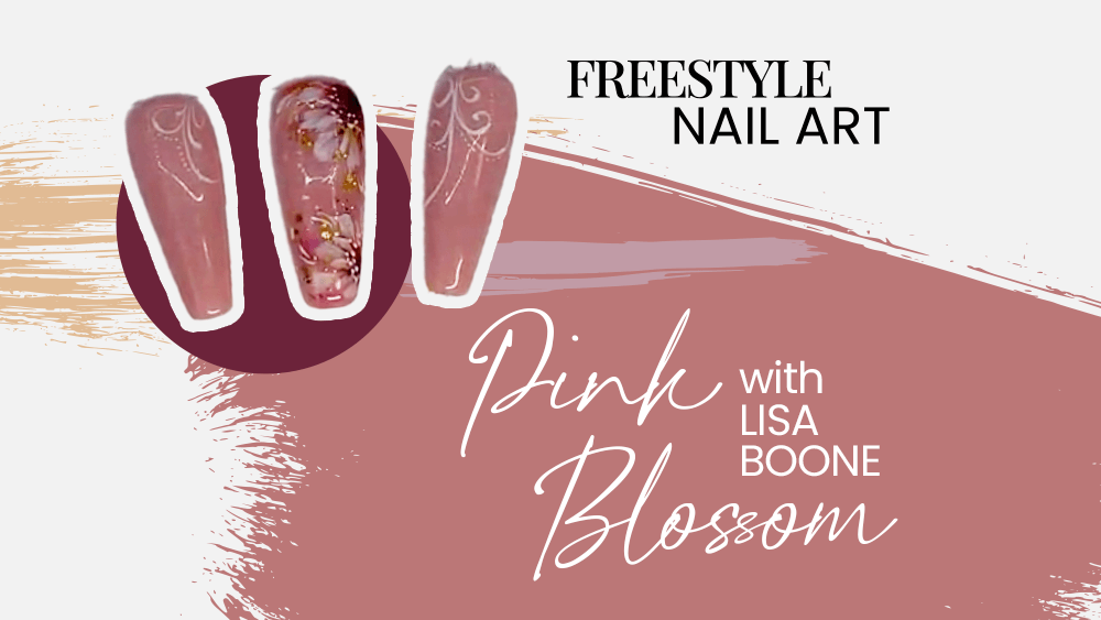 Get creative with Lisa Boone, using blooming gel and simple art strokes that will add instant elegance to any nail art design.