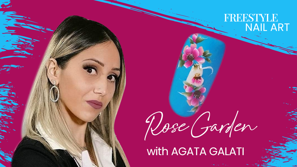 GlossaryLive Freestyle Nail Art Rose Garden Agata Galati