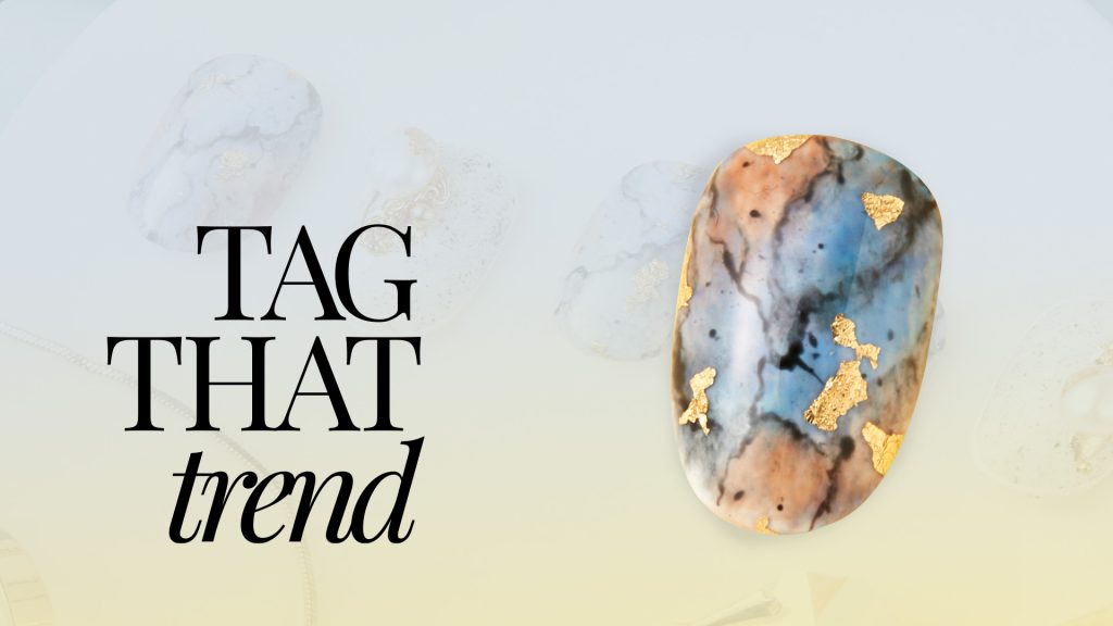 GlossaryLive Tag That Trend Gold & Blue Marble Textured Gel Art Lee Yeseul