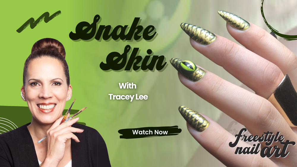 Freestyle Nail Art Snake Skin Tracey Lee