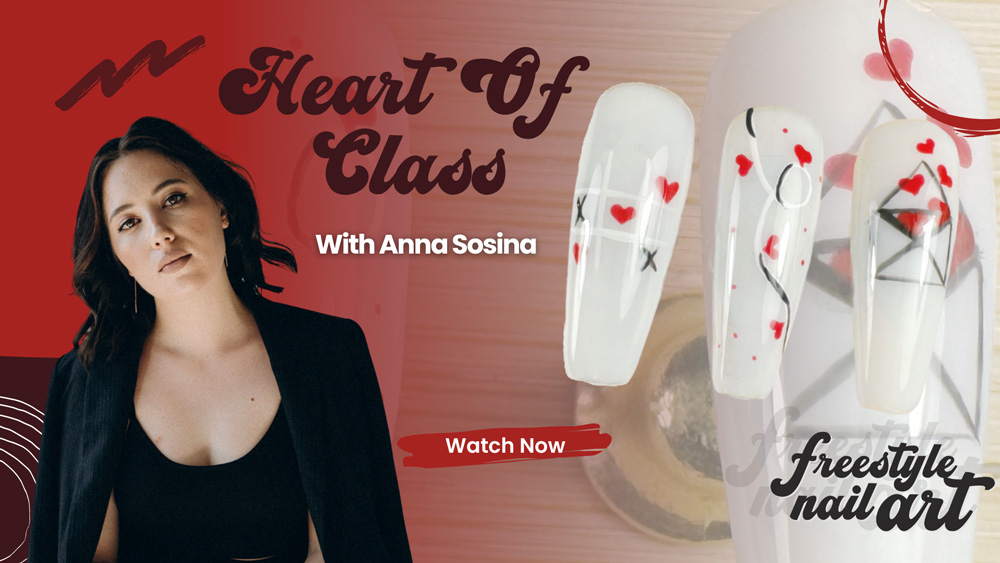 Freestyle Nail Art Anna Sosina Heart Of Class